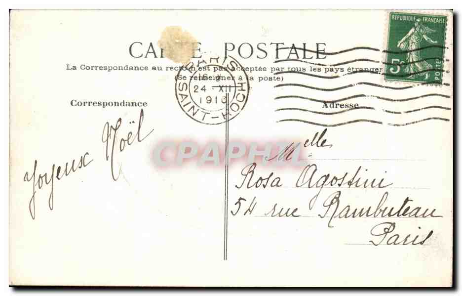 CPA Fantaisie Femme  — Verso