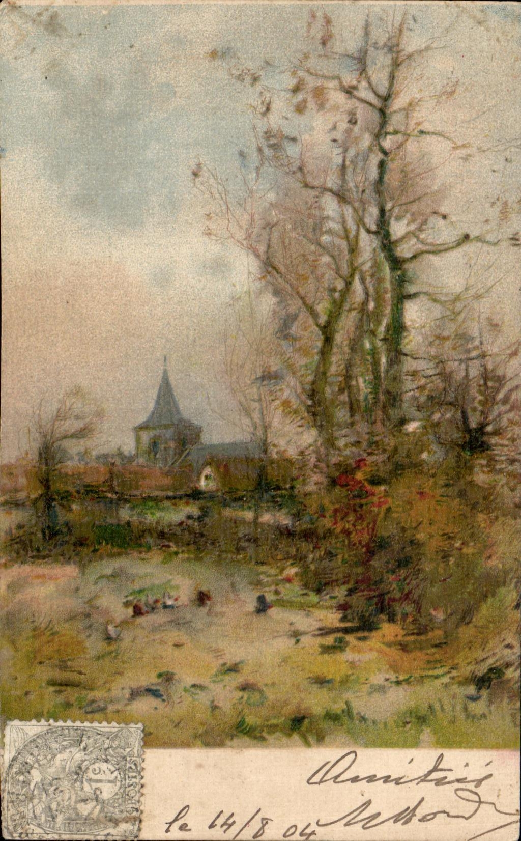 CPA Fantaisie Paysage 