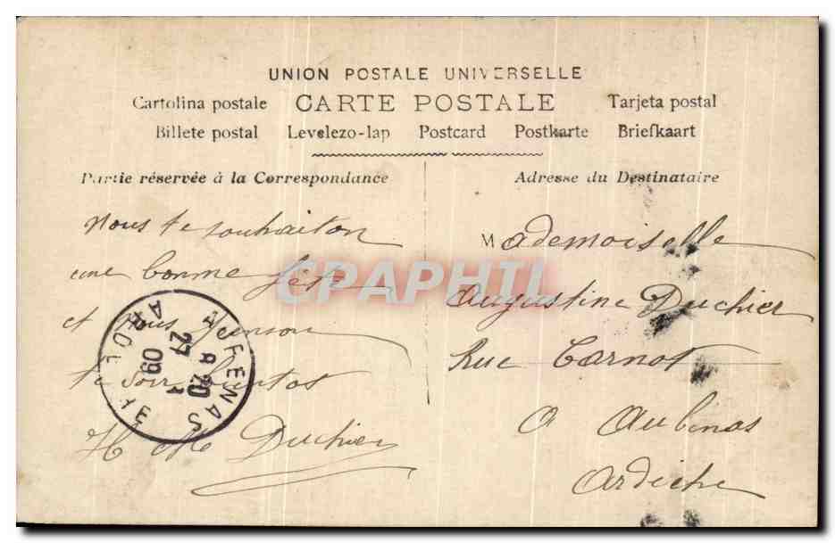 CPA Fantaisie Homme  — Rückseite