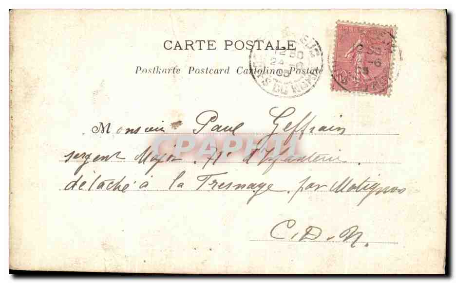 CPA Fantaisie Femme  — Rückseite