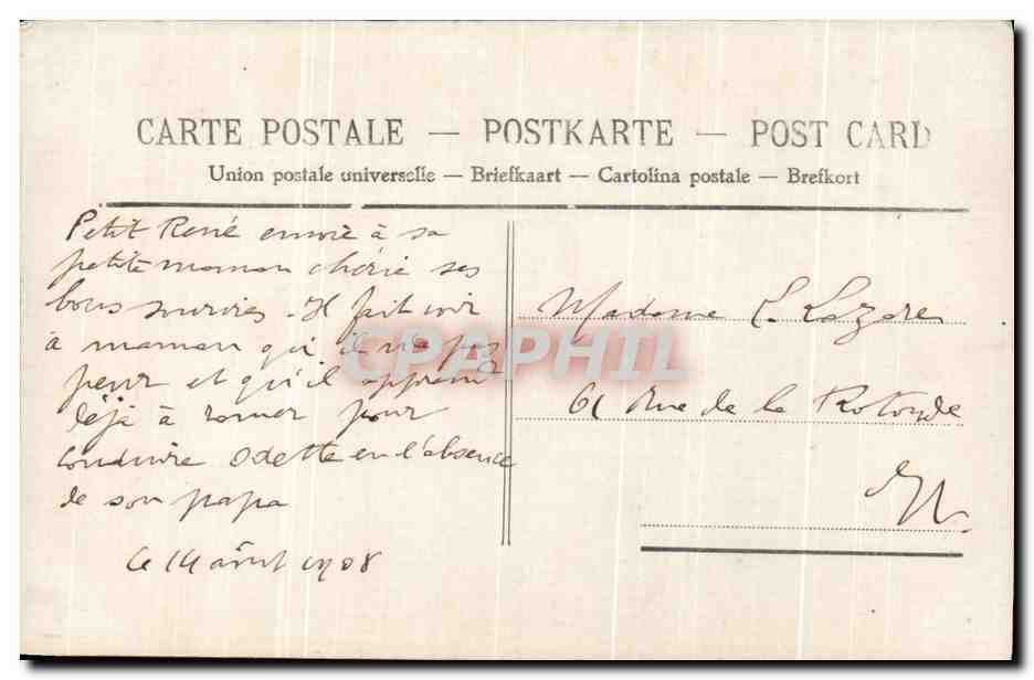 CPA Fantaisie Femme et enfant — Rückseite