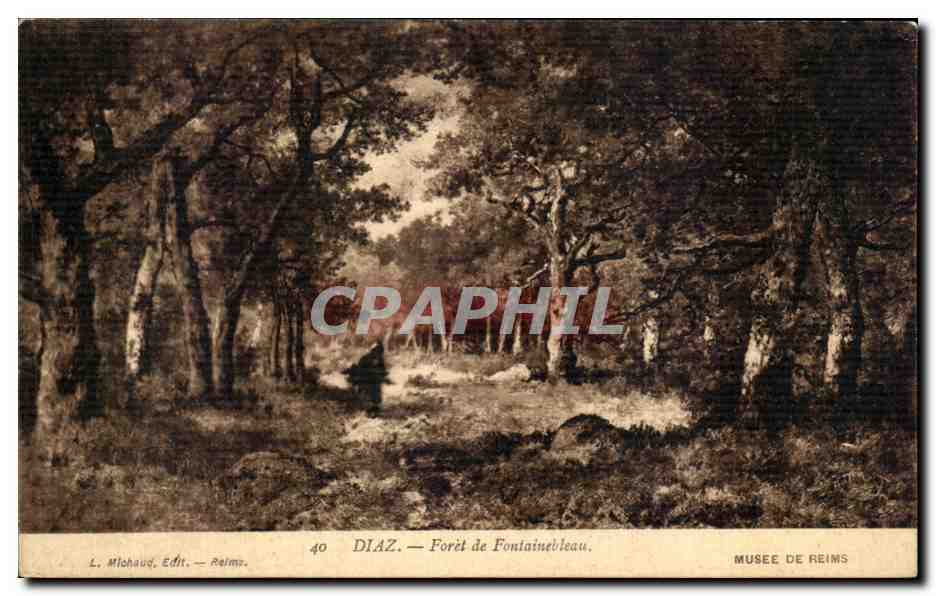 CPA Fantaisie Diaz Foret de Fontainebleau Musee de Reims 