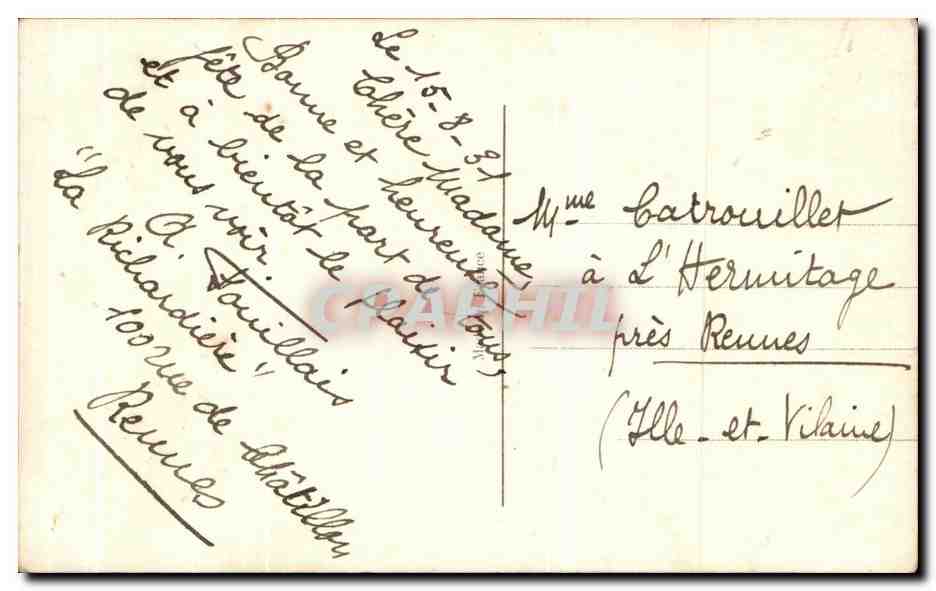 CPA Fantaisie Fleurs — Verso