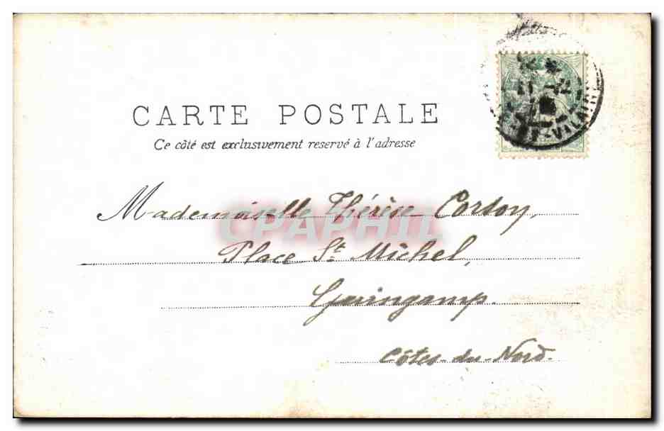 CPA Fantaisie Femme  — Rückseite
