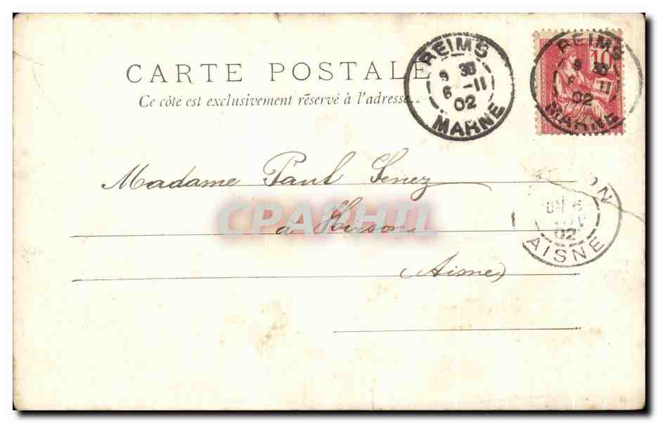 CPA Fantaisie Enfant Bebe clown Chein  — Rückseite