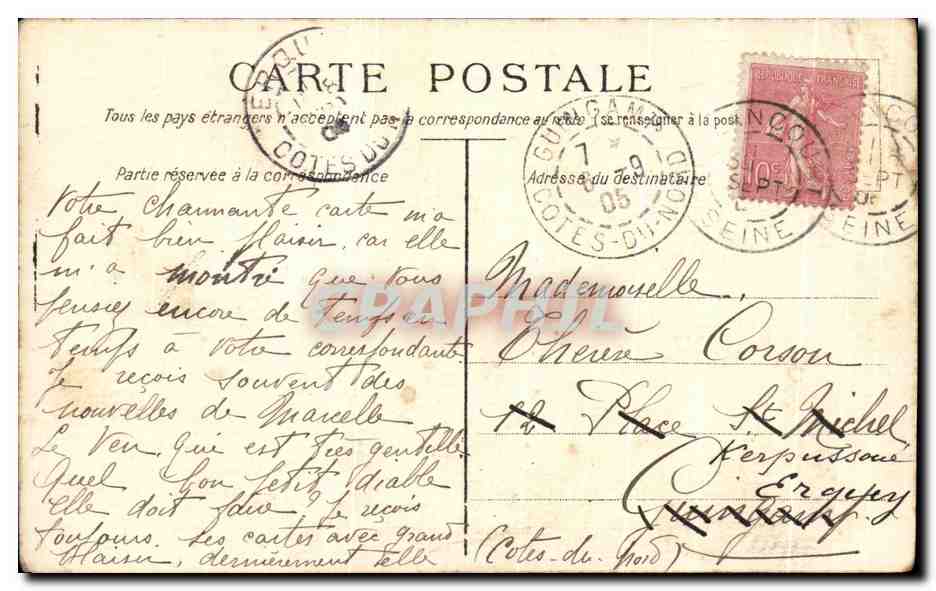 CPA Fantaisie Enfants — Rückseite