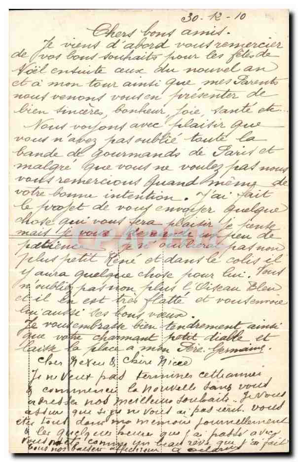 CPA Fantaisie Femme Colombes  — Verso