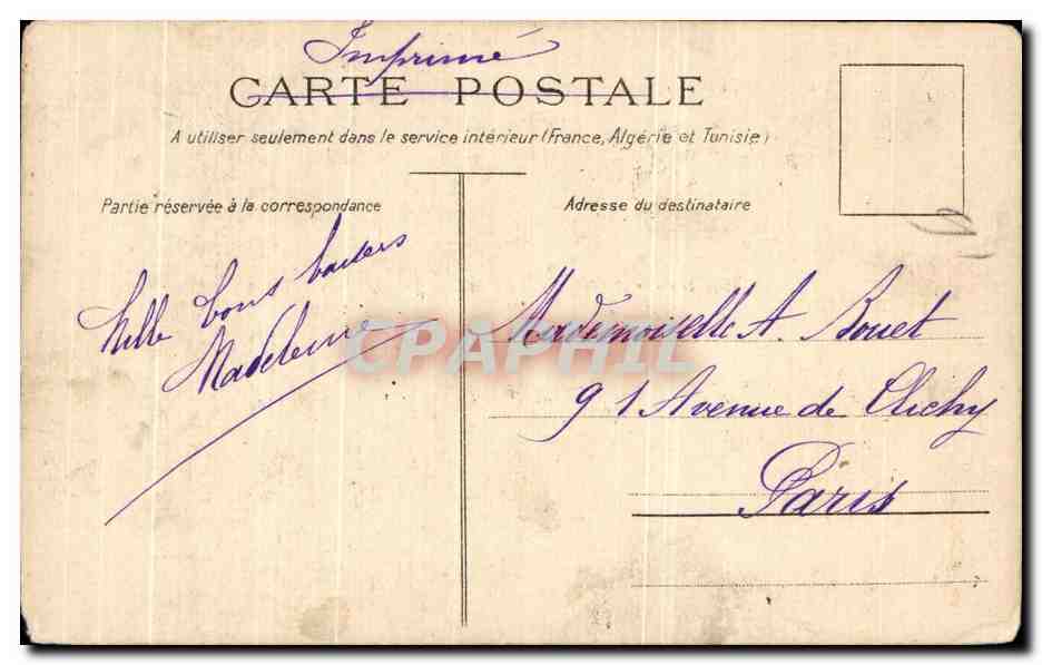 CPA Fantaisie Femme Marchande de fruits  — Rückseite