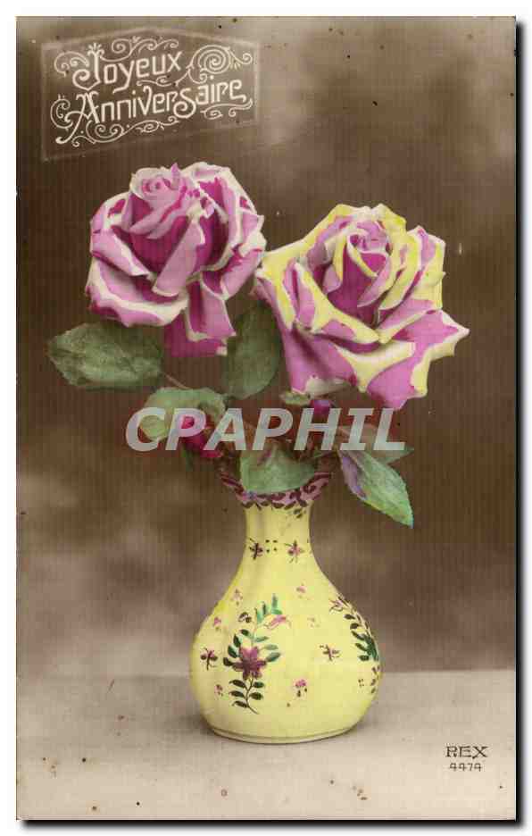 CPA Fantaisie Fleurs roses