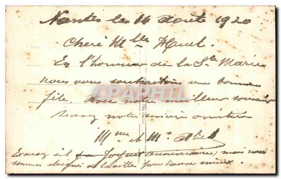 CPA Fantaisie Fleurs roses — Verso