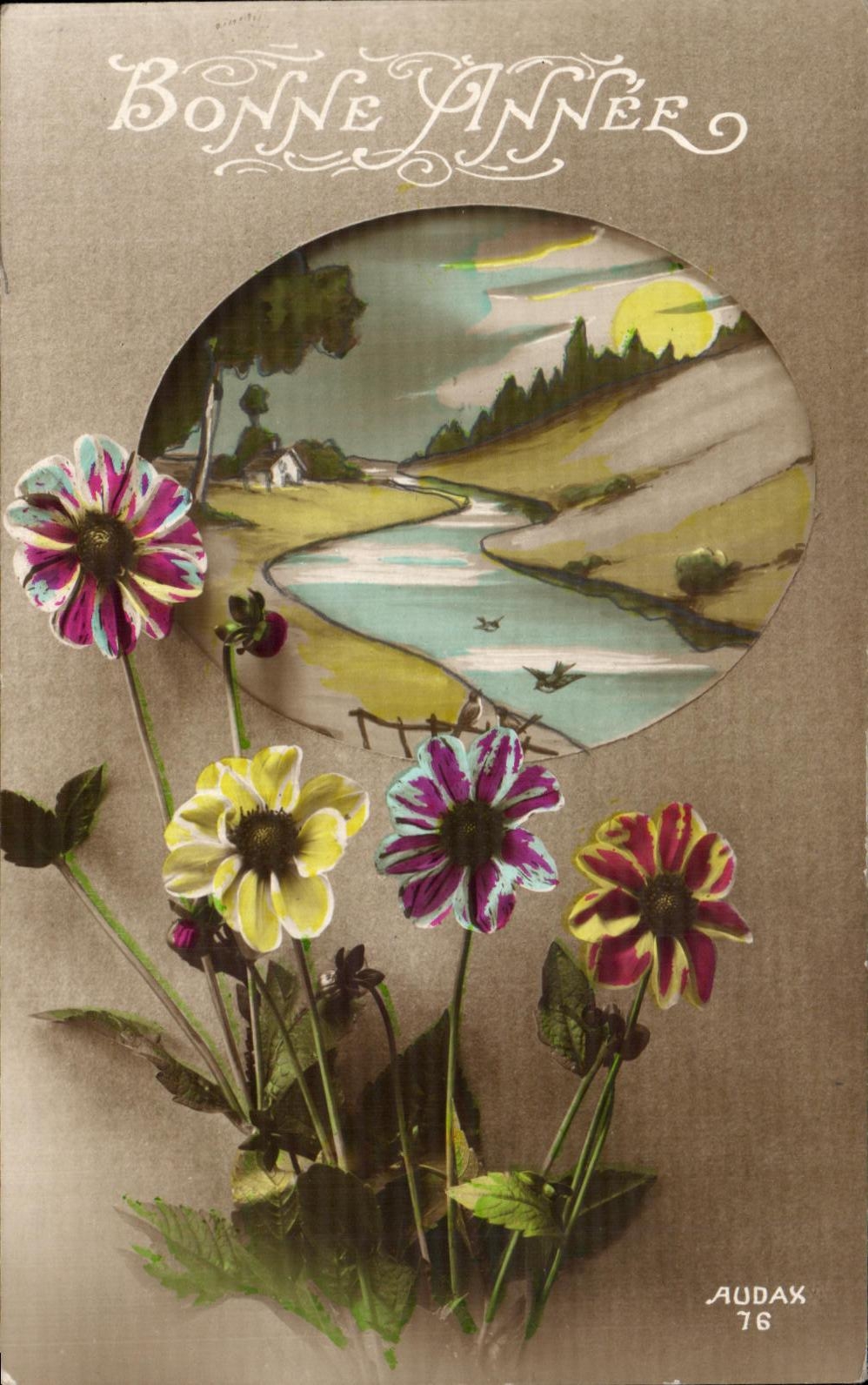CPA Fantaisie Fleurs