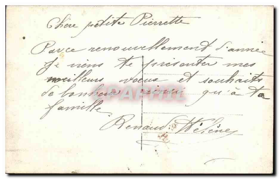 CPA Fantaisie Fleurs — Verso