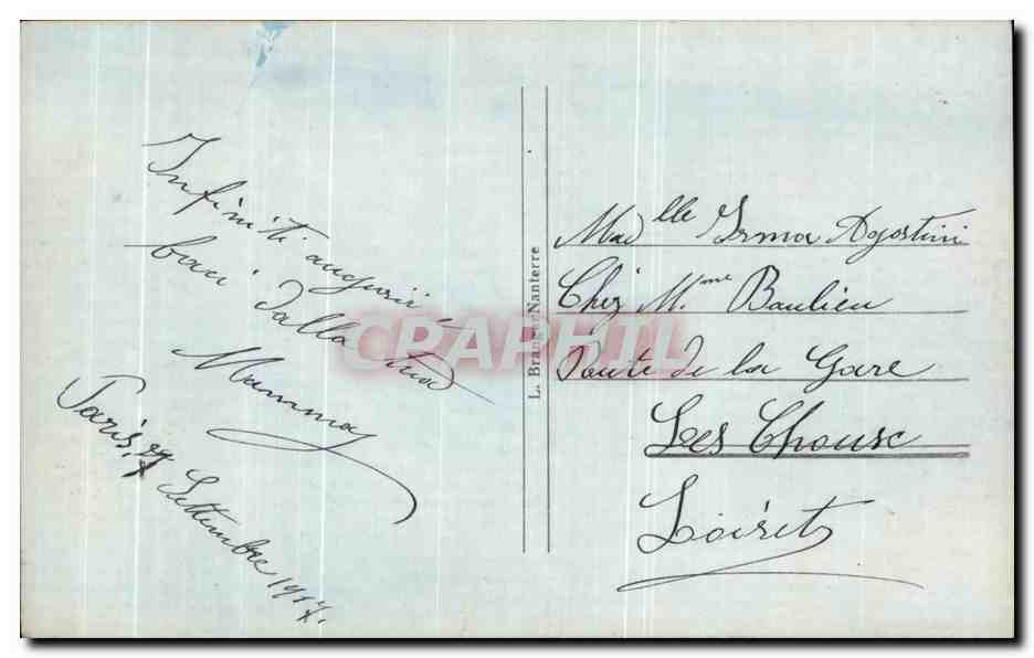 CPA Fantaisie Fleurs Roses  — Rückseite