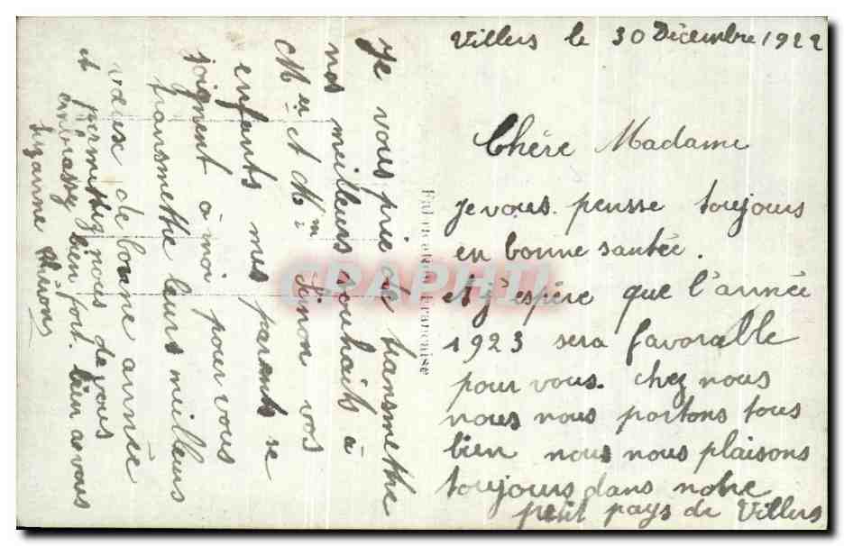 CPA Fantaisie Fleurs  — Rückseite