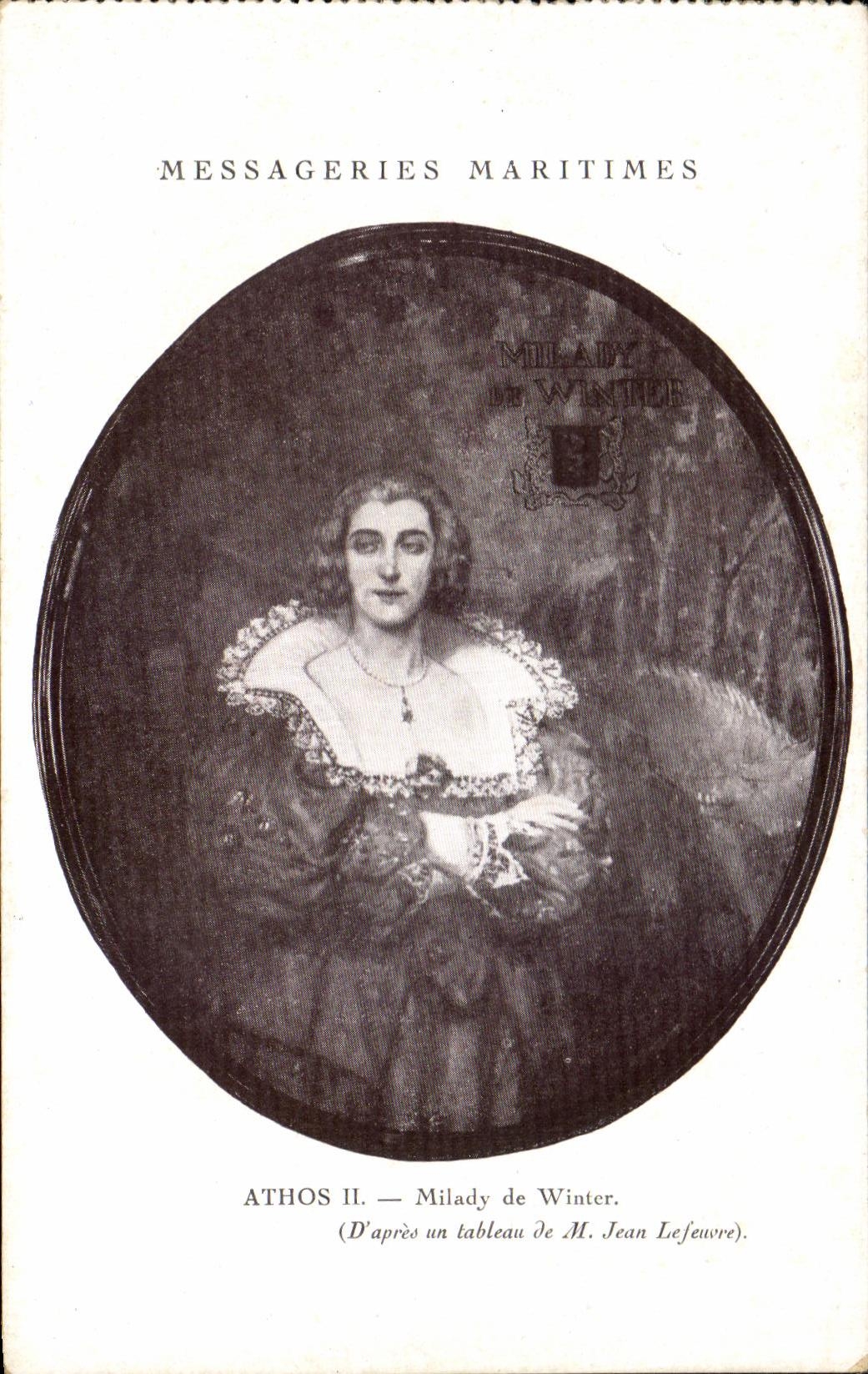 CPA Fantaisie Messageries Maritimes Athos II Milady de Winter Jean Lefevre