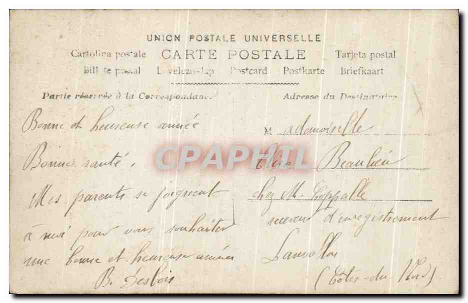 CPA Fantaisie Homme  — Rückseite