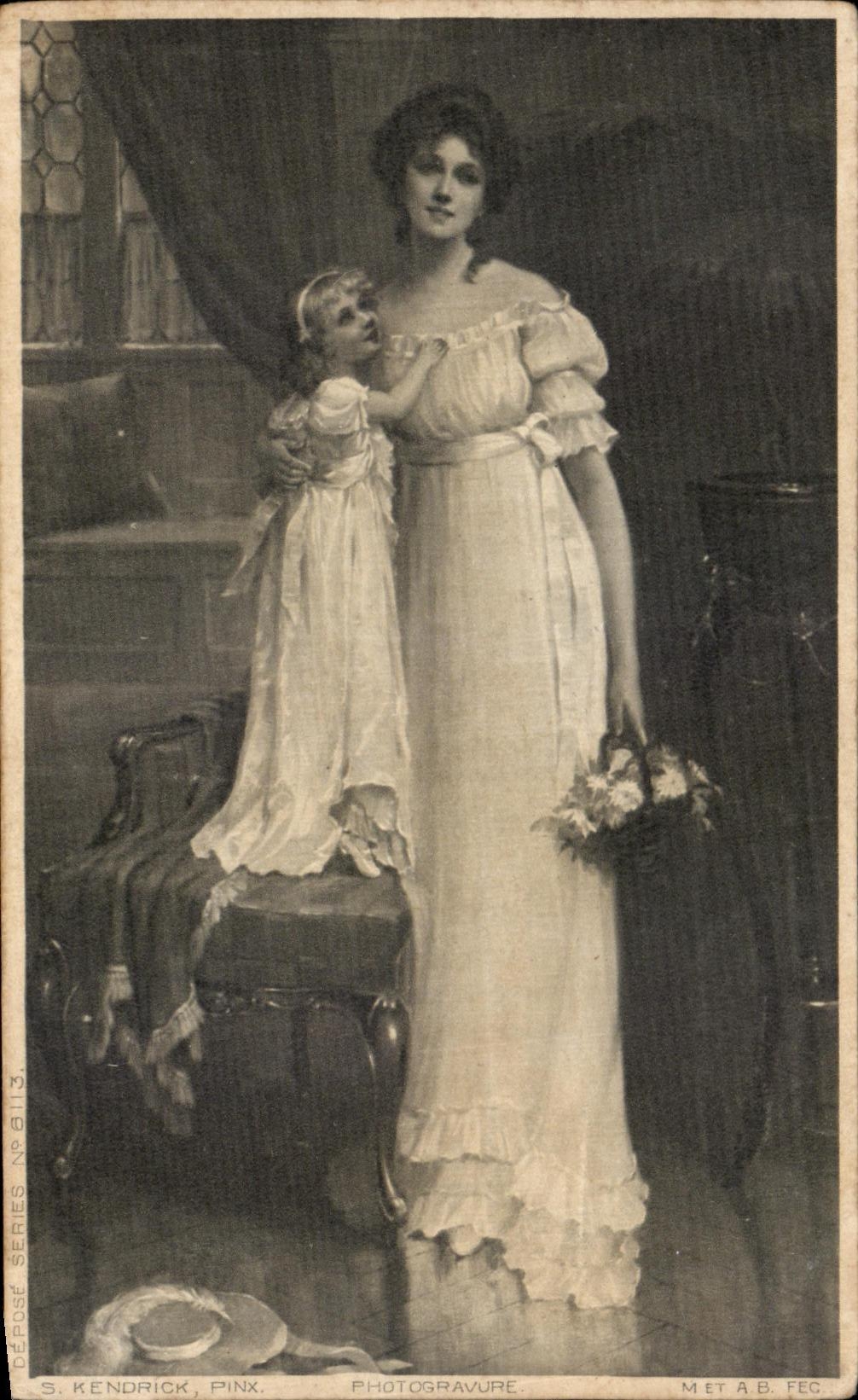 CPA Fantaisie Femme et enfant