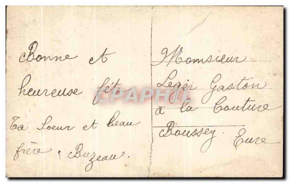 CPA Fantaisie Femme Gaston  — Rückseite