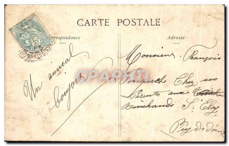 CPA Fantaisie Femme Cercle Fleuri — Verso