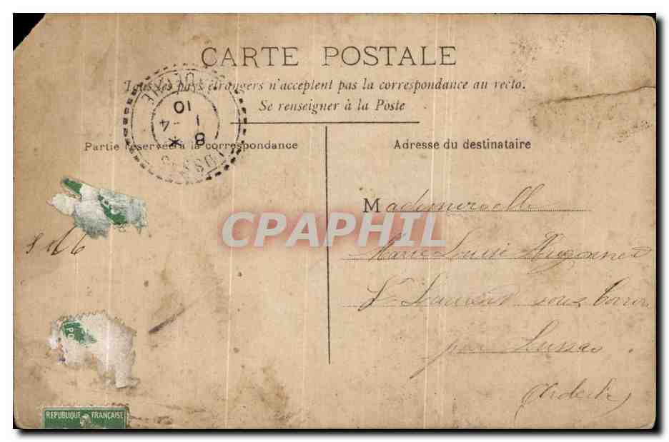 CPA Fantaisie Enfant Poissons — Verso