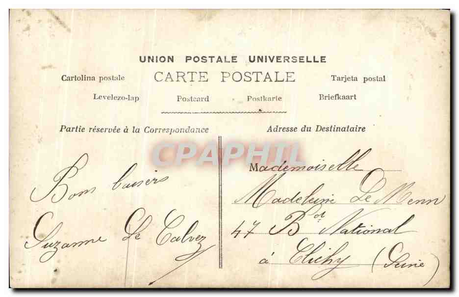 CPA Fantaisie Enfant — Rückseite