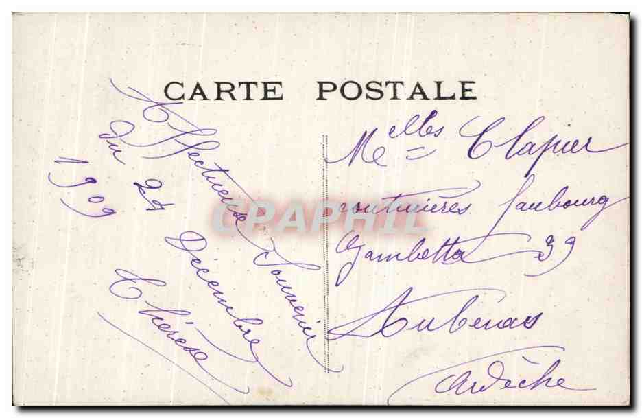CPA Fantaisie Femme Noel — Rückseite