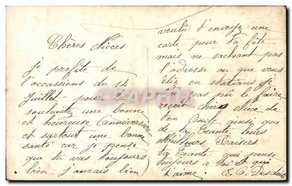 CPA Fantaisie Enfants Colombes — Rückseite