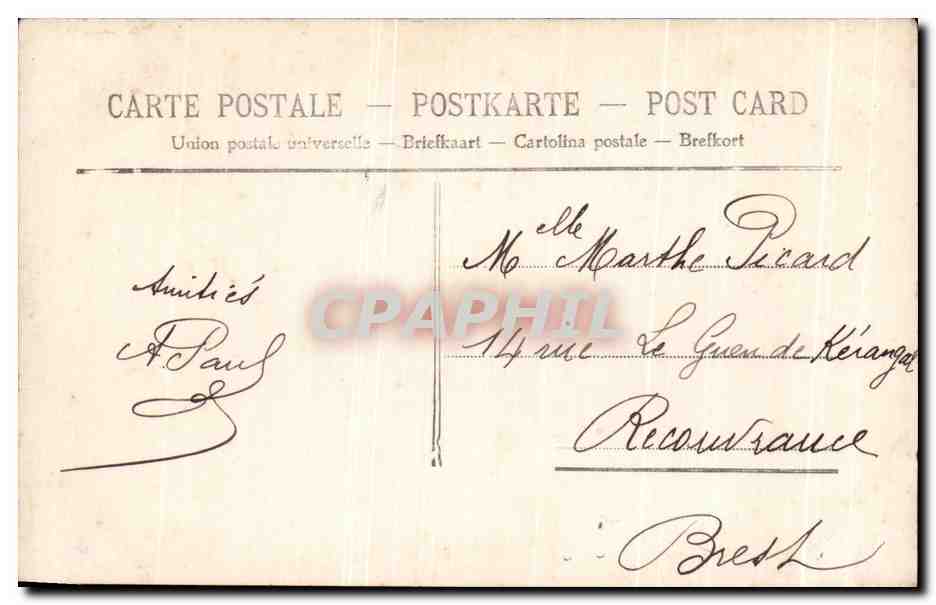 CPA Fantaisie Femme  — Rückseite