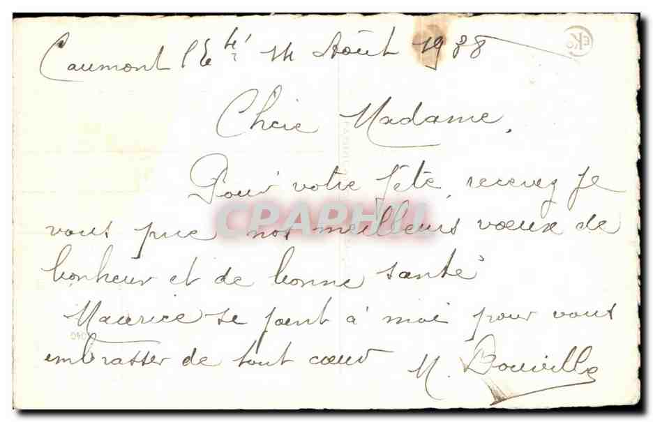 CPA Fantaisie Fleurs  — Verso