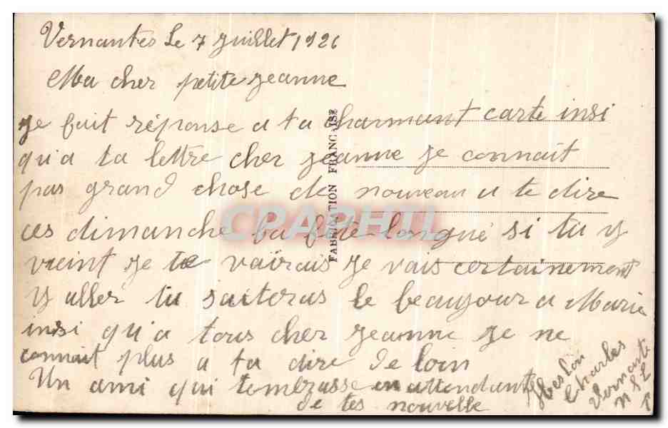 CPA Fantaisie Fleurs — Verso