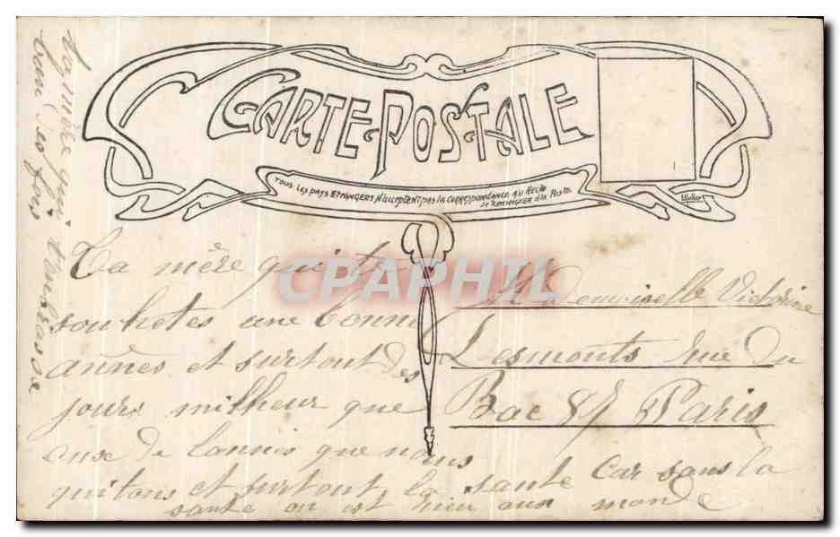 CPA Fantaisie Femme  — Rückseite