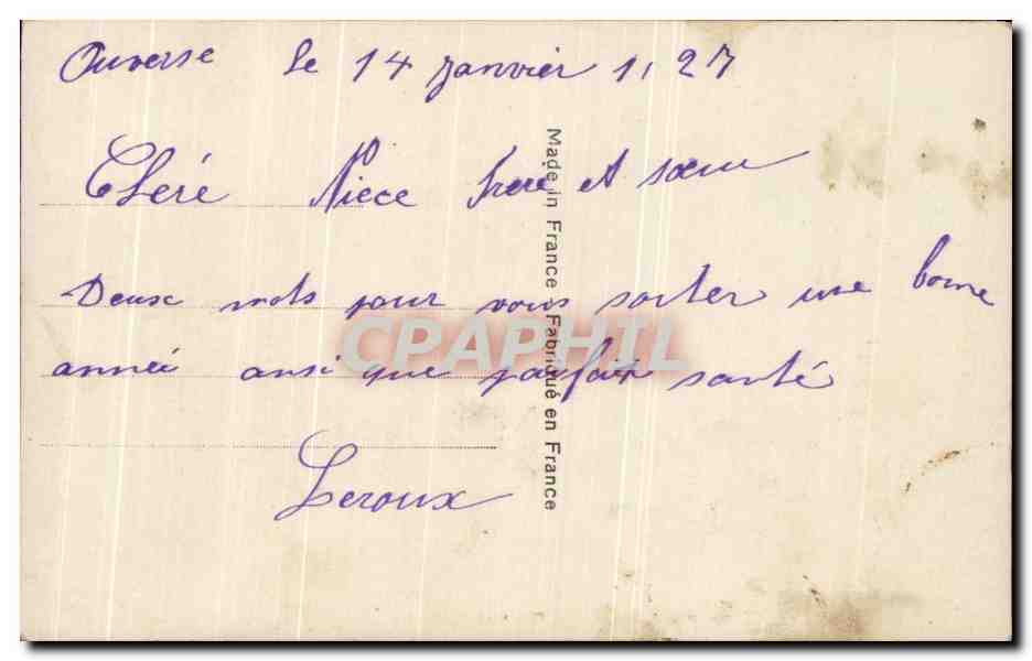 CPA Fantaisie Femme  — Verso