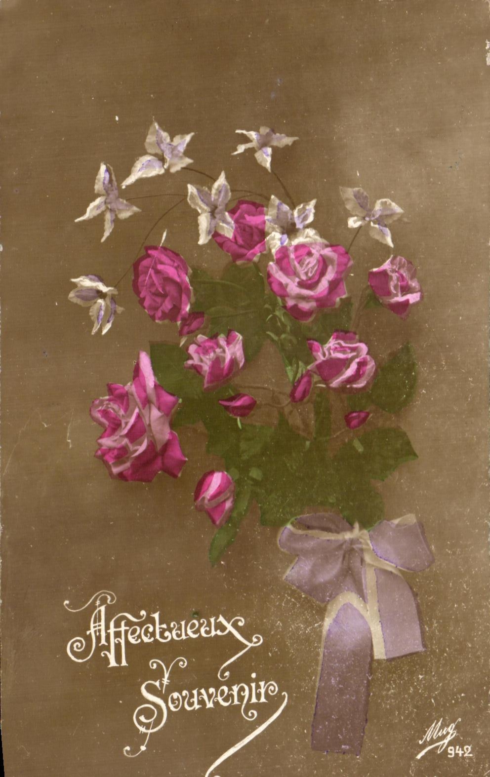CPA Fantaisie Fleurs 