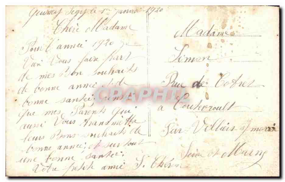 CPA Fantaisie Fleurs  — Verso