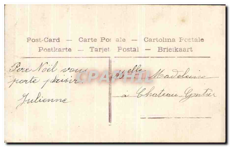 CPA Fantaisie Enfant Poupee Noel — Verso