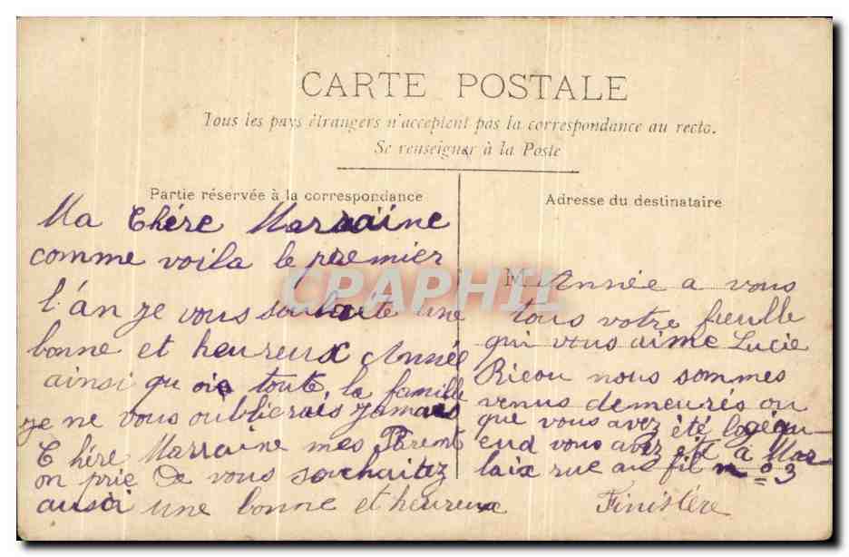 CPA Fantaisie Femme  — Rückseite