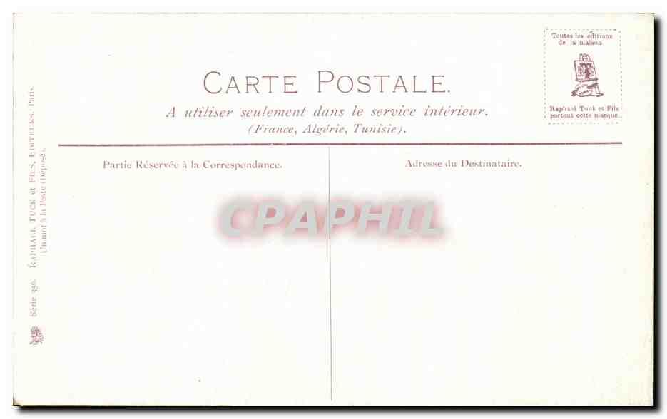 CPA L'ouragan — Verso