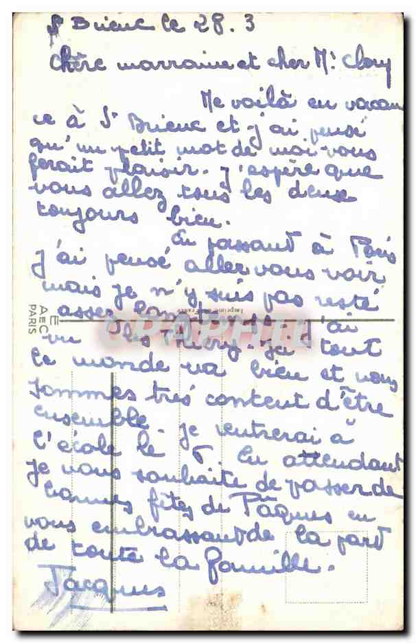 CPA Fantaisie Poussin PAques  — Rückseite