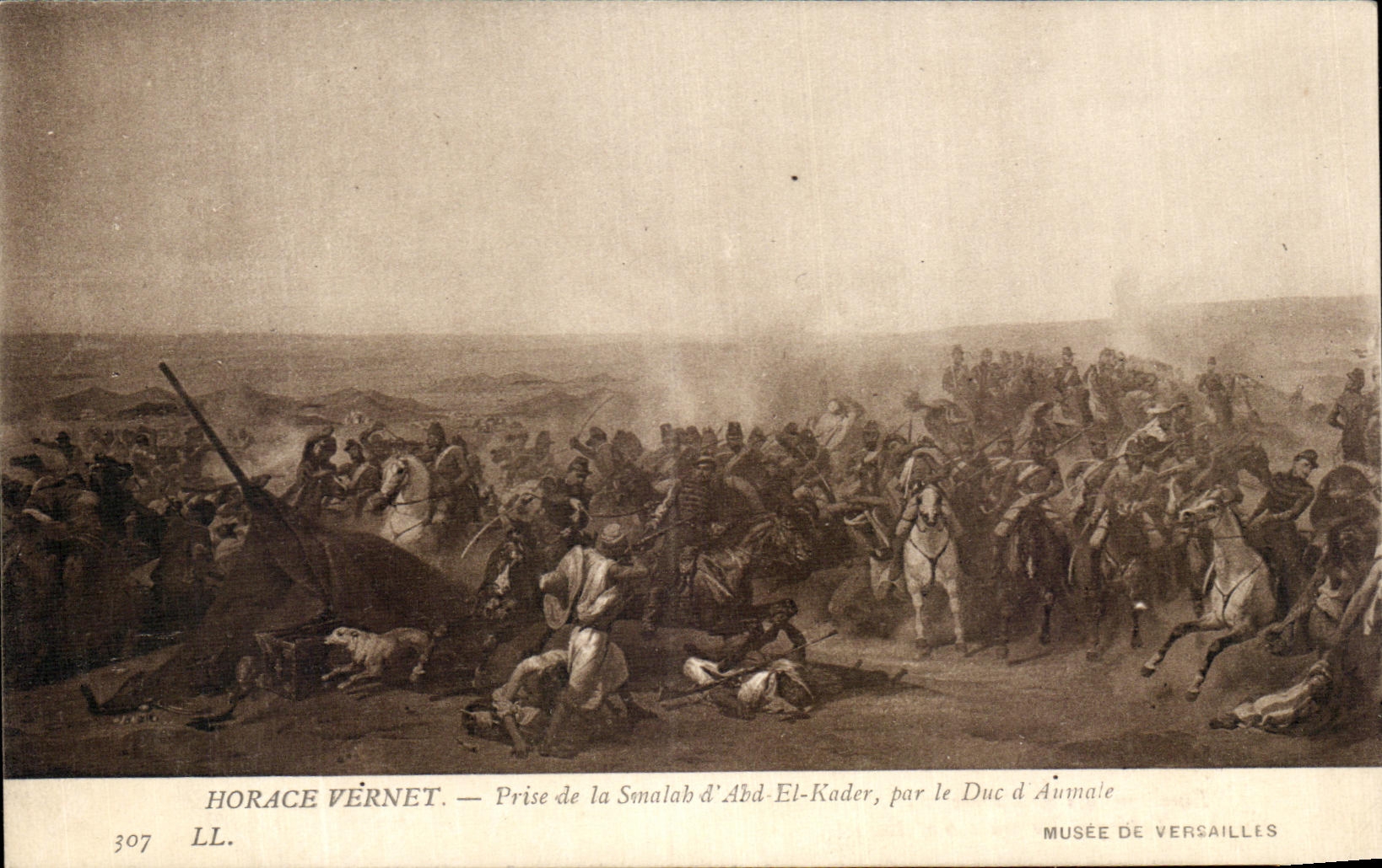 CPA Horace Vernet Prise de la Smalah d'Ahb etl Kader par le Duc d'Aumale Militaria 