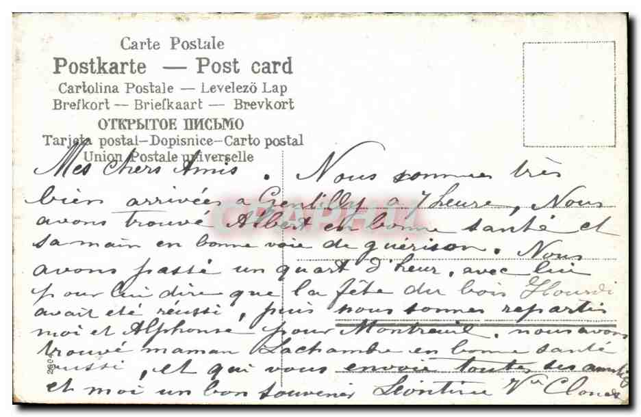 CPA Fantaisie Fleurs  — Verso