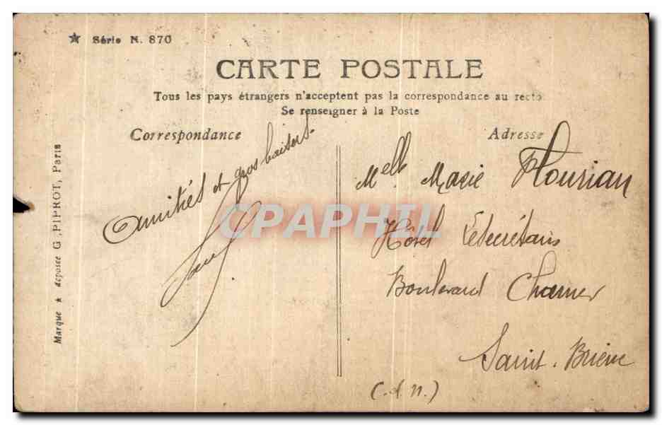 CPA Fantaisie Enfants Garcon — Rückseite