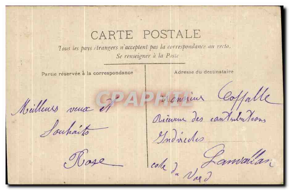 CPA Fantaisie Femme  — Rückseite