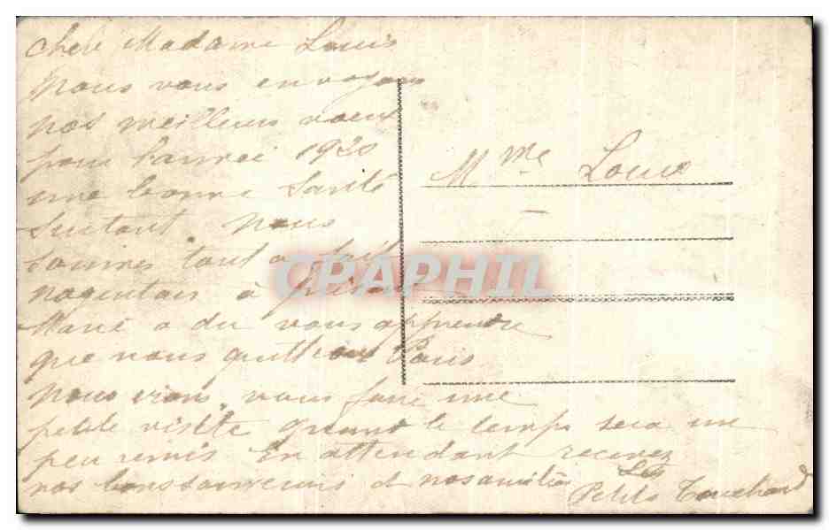 CPA Fantaisie Enfant Garcon et chien — Back