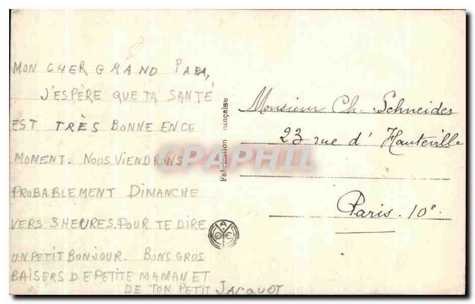 CPA Fantaisie Femme Fleurs de France  — Verso