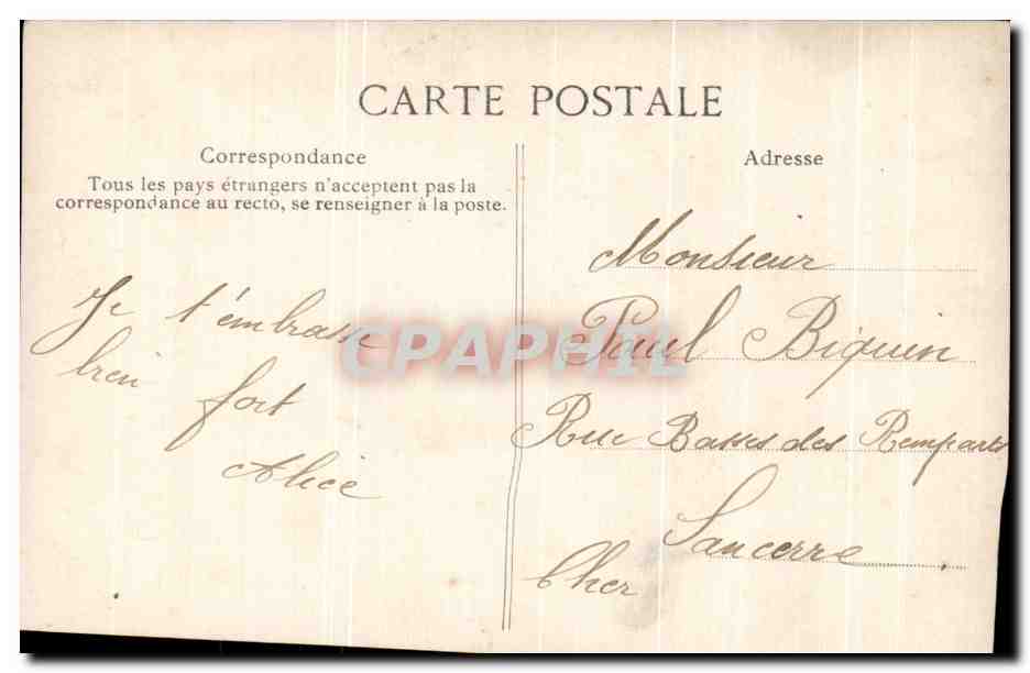 CPA Fantaisie Enfant une pensee Trefle — Rückseite
