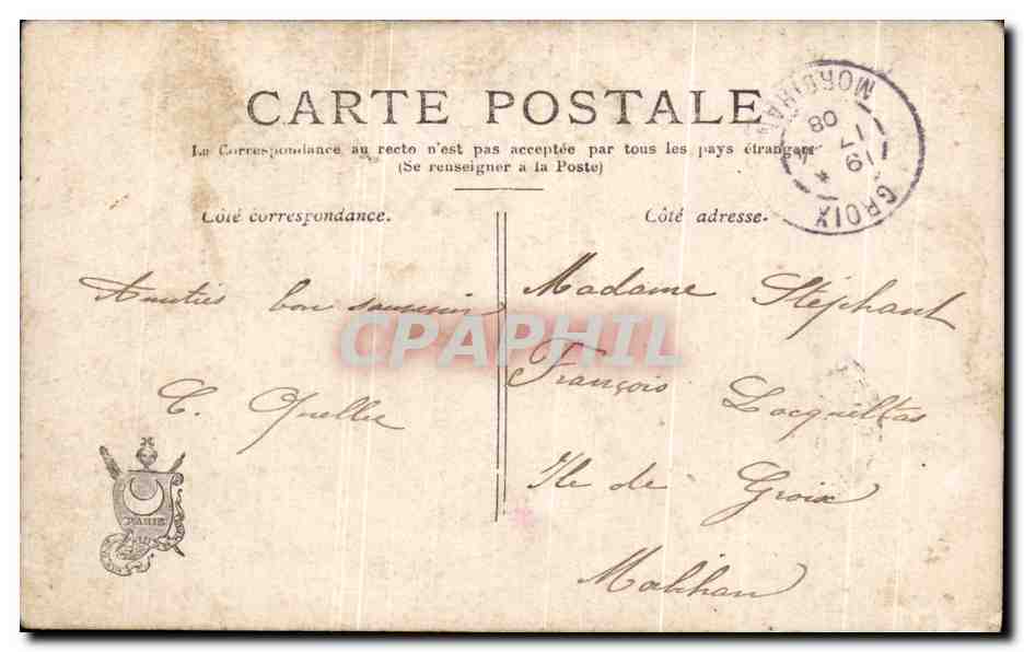 CPA Fantaisie Enfant Garcon Oeuf Paques  — Rückseite