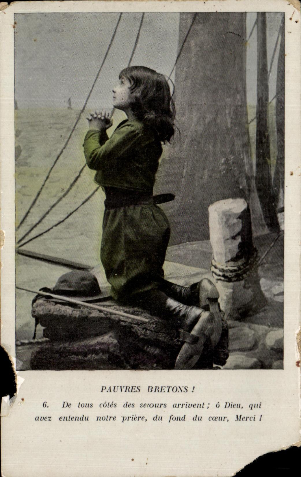 Pauvres Bretons ! — Poème de prière — Carte postale anonyme