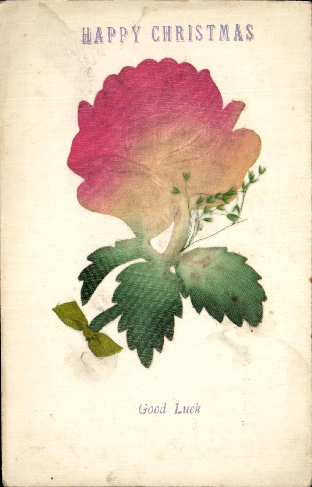CPA Fantaisie Fleurs Noel 