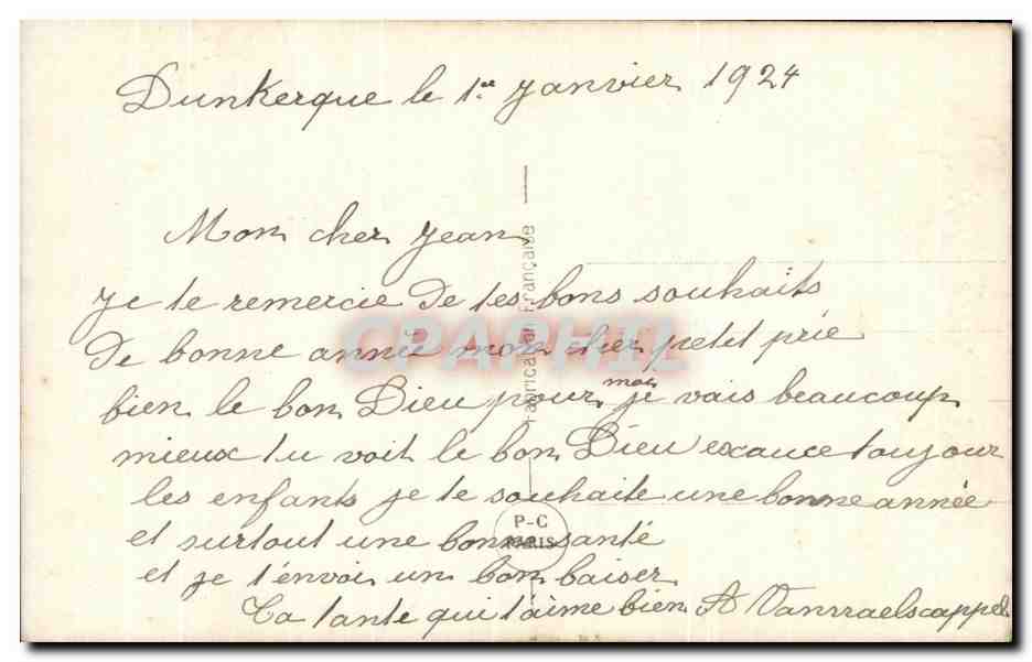 CPA Fantaisie Enfant Garcon — Verso