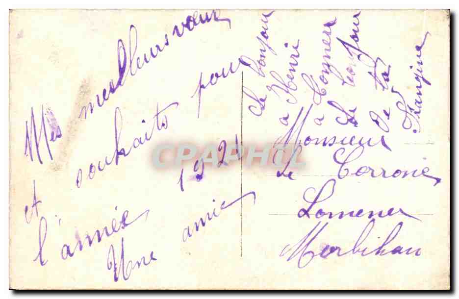 CPA Fantaisie Femme Fer a cheval — Rückseite